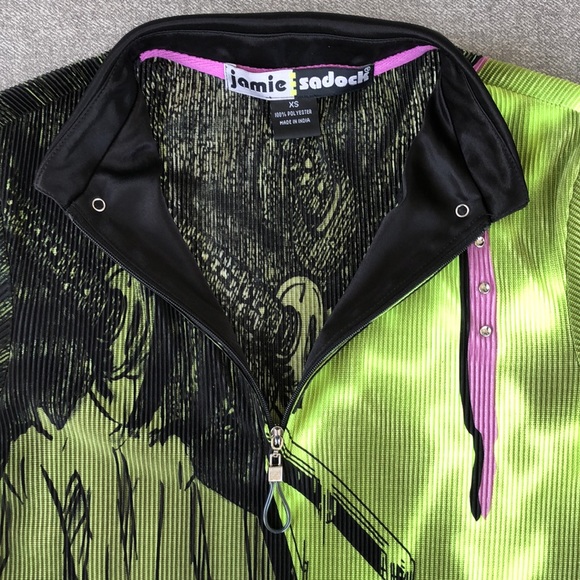 Like new! - JAMIE SADOCK Embellished Pleat 1/4 Zip Golf Short Sleeve Top - Picture 4 of 9